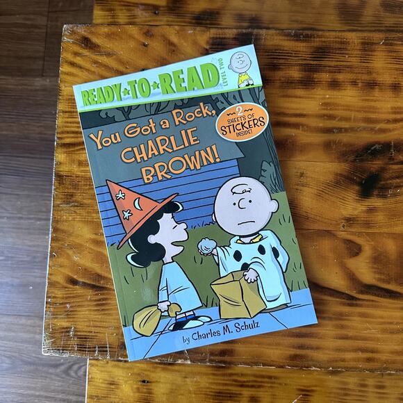 Peanuts Ready-To-Read Lvl 2 You Got A Rock Charlie Brown! Halloween Sticker Book - Picture 1 of 8